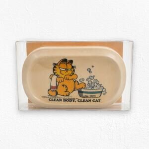 Vintage 1981 Garfield Clean Body Clean Cat Soap Bar NIB Twincraft Collectible